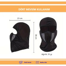 Motorcular Için Sarı-Siyah Yüz Maskesi- Soğuk, Rüzgar ve Güneşten Yüz Koruyucu