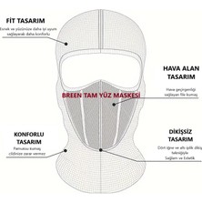 Motorcular Için Sarı-Siyah Yüz Maskesi- Soğuk, Rüzgar ve Güneşten Yüz Koruyucu