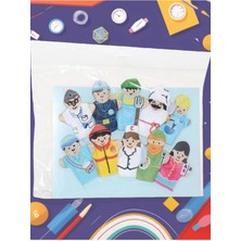 10 Lu Parmak Kukla Oyun Aktivite Seti - Meslekler