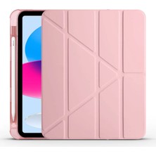 EHZ Teknoloji iPad 10.9 2022 10.Nesil Uyumlu Klavye Mouse Set + Kalem Bölmeli Standi Tablet Kılıfı