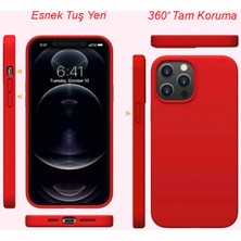 Marselit Apple iPhone 14 Pro Max Uyumlu Premium Lansman Liquid Silikon Kılıf Içi Kadife-Kırmızı