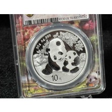 Darphane 2024 Çin Panda 10 Yuan - 30G (.999) Gümüş Hatıra Para - Pcgs MS70