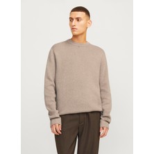 Jack & Jones Bisiklet Yaka Relaxed Kahve Erkek Kazak 12259666_JPRBLAMILANO Stıtch Knıt C