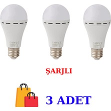 Cata CATA-4229 Şarjlı Led Ampul 9 W Beyaz Işık 3 Adet