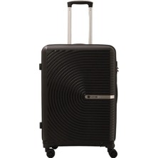 Mçs Büyük Boy Kırılmaz Polipropilen Valiz Siyah V374