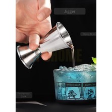 Jigger Çift Taraflı Bar Ölçeği Paslanmaz Kokteyl Ölçeği Barmen Ölçü Kabı Çelik 15/30 cc
