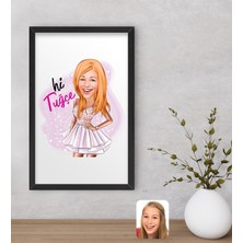 Bk Gift Kişiye Özel Barbie Karikatürlü Dekoratif Ahşap Siyah Çerçeveli Tablo-2, Barbie Filmi, Barbie Hediyelik Eşya, Arkadaşa Hediye