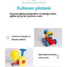 Çocuklar Aerodinamik Bulmaca Basın Balon Araba Araba Oyuncak (Yurt Dışından)