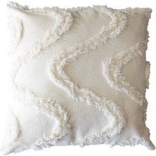 Calista Home Tüylü ve Desenli Yumuşacık Kırlent - 40 x 40   cm   Dekoratif ve Kullanışlı Kırlent Kılıfı