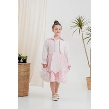 Kız Çocuk Elbise Ceketli Tüllü Çantalı