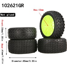Parallax 144001 144010 124007 124017 Için 4 Adet 85MM Lastik Jant, Siyah (Yurt Dışından)