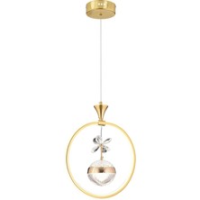 Kupa Gold Peri Ledli Salon Mutfak Oda Oturma Odası Hol Ledli Sarkıt Avize SB-LD-013