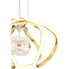Mars Gold Prenses Ledli Salon Mutfak Oda Oturma Odası Hol Ledli  Avize SB-LD-107