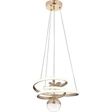 Rose Gold Şeker Ledli Salon Mutfak Oda Oturma Odası Hol Ledli Sarkıt Avize SB-LD-004