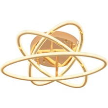 Star Gold 3lü Kumandalı ve Dimerli (Beyaz, Sarı, Gün Işığı) Ledli Salon Mutfak Oda Oturma Odası Hol Ledli  Plafonyer  Avize SB-LD-501