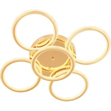 Eksen Gold 4+1 Kumandalı ve Dimerli (Beyaz, Sarı, Gün Işığı) Ledli Salon Mutfak Oda Oturma Odası Hol Ledli  Plafonyer  Avize SB-LD-507