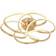 Samyeli Gold LED  Kumandalı ve Dimerli (Beyaz, Sarı, Gün Işığı) Ledli Salon Mutfak Oda Oturma Odası Hol Ledli  Plafonyer  Avize SB-LD-511