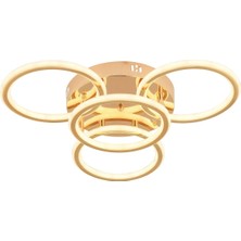 Eksen Gold 3+1 Kumandalı ve Dimerli (Beyaz, Sarı, Gün Işığı) Ledli Salon Mutfak Oda Oturma Odası Hol Ledli  Plafonyer  Avize SB-LD-505