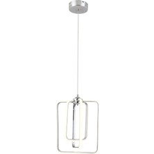 Kare 3lü Krom Kumandalı ve Dimerli (Beyaz, Sarı, Gün Işığı) Ledli Salon Mutfak Oda Oturma Odası Hol Ledli  Plafonyer  Avize SB-LD-608