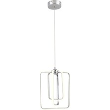 Kare 3lü Krom Kumandalı ve Dimerli (Beyaz, Sarı, Gün Işığı) Ledli Salon Mutfak Oda Oturma Odası Hol Ledli  Plafonyer  Avize SB-LD-608