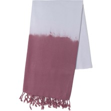 Batik Peştemal Beyaz - Gül Kurusu