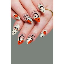 Yılan ve Göz Desenli Siyah Tırnak Sticker Nail Art Süsü