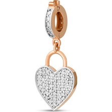 Safir Kuyumculuk S'charm Pırlantalı Kalp Charm