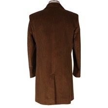 Blu Slim Fit Kadife Palto