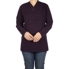 Kadın Vyaka Kapalı Üç Düğmelı Kalın Kışlık Anne Bluz