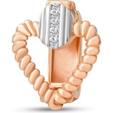 Safir Kuyumculuk S'CHARM Pırlantalı Kalp Charm