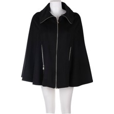 Blu Fermuarlı Pelerin