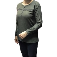 Kadın Yün Viskon Mevsimlik Sade Anne Bluz