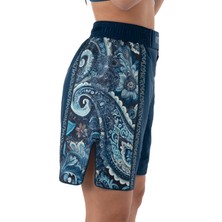 Hercules Fight Gear Paisley Desenli Dövüş & Antrenman Şortu, Mavi Spor Şortu