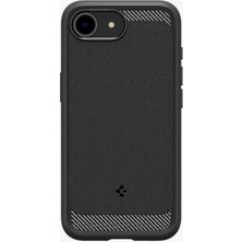 Spigen iPhone 16e Kılıf Rugged Armor MagFit MagSafe özellikli Matte Black - ACS09152