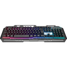 Hytech HKM-X86 Quın Siyah USB Gökkuşağı Zemin Aydınlatmalı Gaming Oyuncu Klavye + Mouse Set