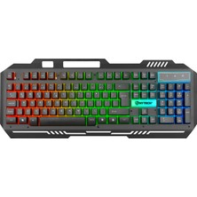 Hytech HKM-X86 Quın Siyah USB Gökkuşağı Zemin Aydınlatmalı Gaming Oyuncu Klavye + Mouse Set