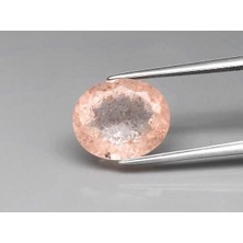 Aries 4.74 Ct 12x10 mm Oval Natural Light Pink Strawberry Quartz, Africa