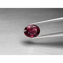 Aries 1.56 Ct 7.7x6 mm Vvs Oval Natural Purplish Pink Rhodolite Garnet