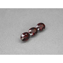 Aries 3pcs Lot 5.91 Ct T.w Oval Natural Orangish Red Garnet, Africa