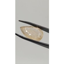 Aries 20.00 Ct 23.2x15.7 mm Pear Natural Golden Rutilated Quartz Faceted