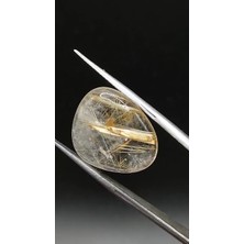 Aries 10.20 Ct 19.5x16.7 mm Natural Golden Rutilated Quartz