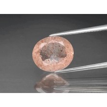 Aries 4.30 Ct 11.8x10 mm Oval Natural Light Pink Strawberry Quartz, Africa