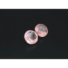Aries Pair 2PCS/2.37 Ct T.w Round Natural Pink Strawberry Quartz, Madagascar
