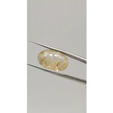 Aries 7.90 Ct 17x11.2 mm Oval Natural Golden Rutilated Quartz