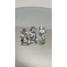 Aries 5.83 Ct  6pcs Lot   7x6.5  mm Pear Natural Goshenite Brazil