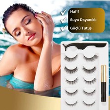 Reazeal 5’li Manyetik Takma Kirpik ve Eyeliner Seti – Yapıştırıcısız Kirpik , Doğal Görünüm Kirpik , Suya Dayanıklı Eyeliner , Gün Boyu Kalıcı Eyeliner , Kolay Kullanım Kirpik !
