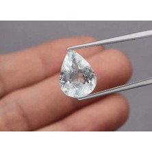 Aries 5.13 Ct 13.2x10 mm Pear Natural Unheated Blue Aquamarine, Brazil