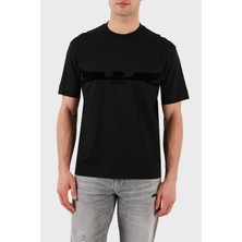 Emporio Armani Logolu % 100 Pamuk Regular Fit Bisiklet Yaka T Shirt Erkek T SHİRT EM001015 AF13669 UC001