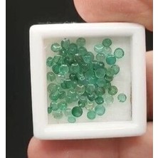 Aries 5.40 Ct 2.6 To 3.3 mm Round Cab. Natural Emerald