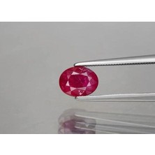 Aries 1.65 Ct 7.5x5.8 mm Oval Purplish Red Ruby Africa *heated